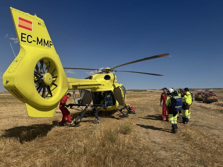 Intervención en un accidente laboral en Valdetorres del Jarama