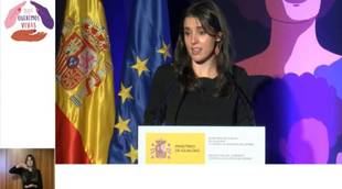 Irene Montero pide entre lágrimas la unidad del feminismo