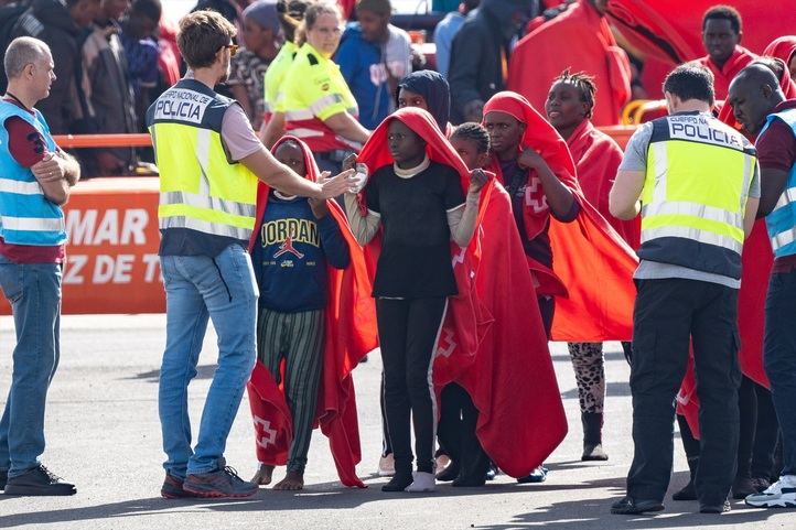 Migrantes llegados a Canarias