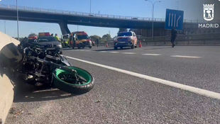 Accidente mortal de un motorista en la A-3 a la altura de Vicálvaro