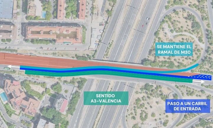 Nuevo trazado en Conde de Casal, tras el cierre del túnel a partir de mañana
