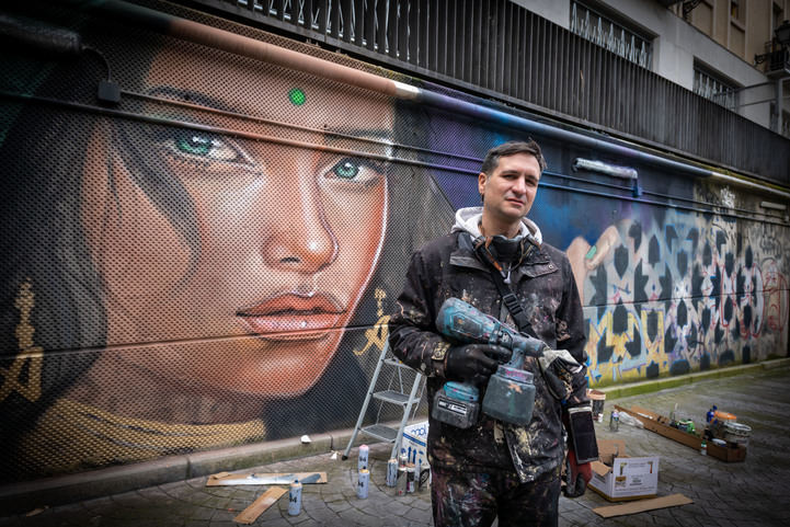 'Mirada Andaluza en el corazón de Madrid', mural de Sfhir en Lavapiés