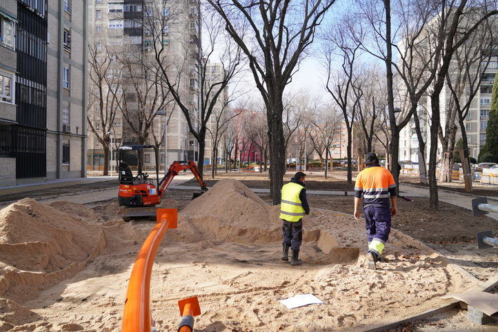 Obras de regeneración urbana de San Nicolás-Arechavaleta en Villaverde