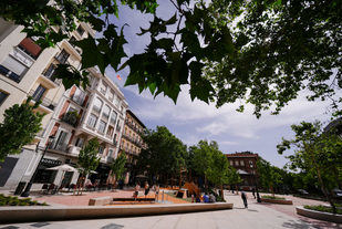 La plaza de Chamberí estrena nueva imagen tras su remodelación integral