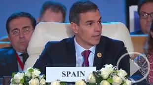 Sánchez defiende en Egipto la solución de los dos Estados de Israel y Palestina