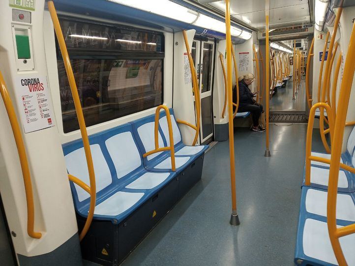 Los viajeros de transporte público de Madrid caen por debajo del 90% respecto al año pasado