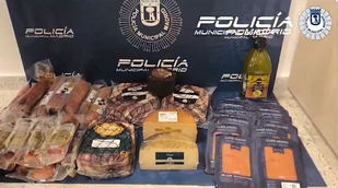 Arrestado en Latina con aceite, embutidos y quesos sustraídos de varios supermercados