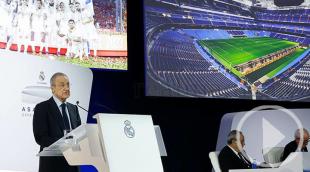 Florentino Pérez agradece a los socios y aficionados su comprensión por la obra del Bernabeu