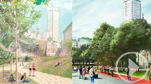 Estos son los dos proyectos finalistas para la votación de la remodelación de la Plaza de España