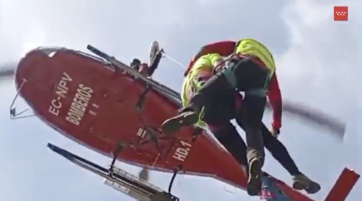 Rescate de un montañero en La Pedriza