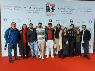 En los Premios de Reporteros Sin Fronteras.