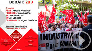 Siga en directo el debate de los candidatos en la lista por Madrid desde la sede de CCOO
