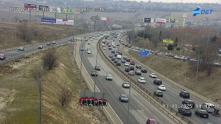Tráfico en la A-1 en la tarde del 3 de enero