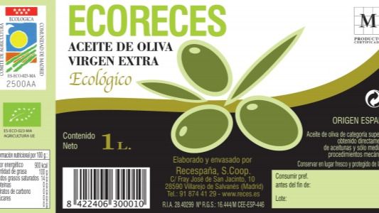 Certificado de aceite ecológico