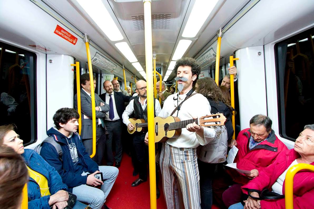 Homenaje a Cervantes en el Metro