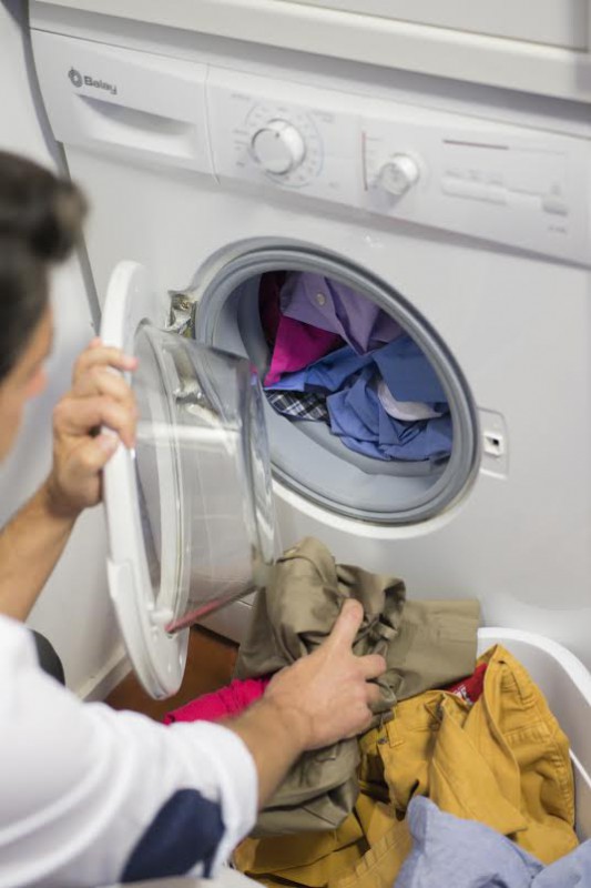 Lavadora en un hogar