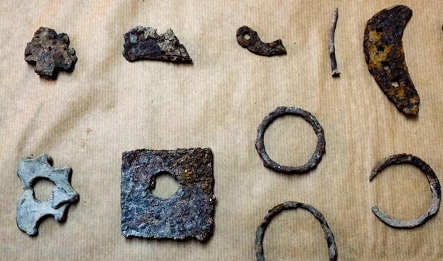 Elementos hallados durante las excavaciones arqueológicas. [Foto: Comunidad de Madrid]