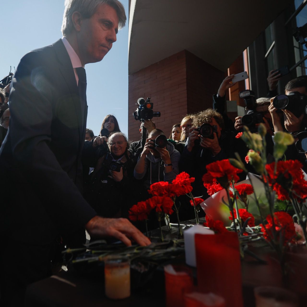 El presidente de la Comunidad, Ángel Garrido, en la ofrenda floral de Atocha por la conmemoración del 11-M. Kike Rincón.