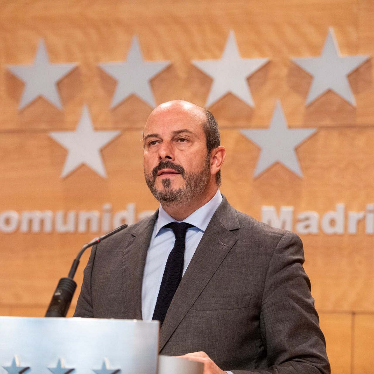 El vicepresidente del Gobierno, Pedro Rollán, en la rueda de prensa posterior al Consejo de Gobierno. Kike Rincón