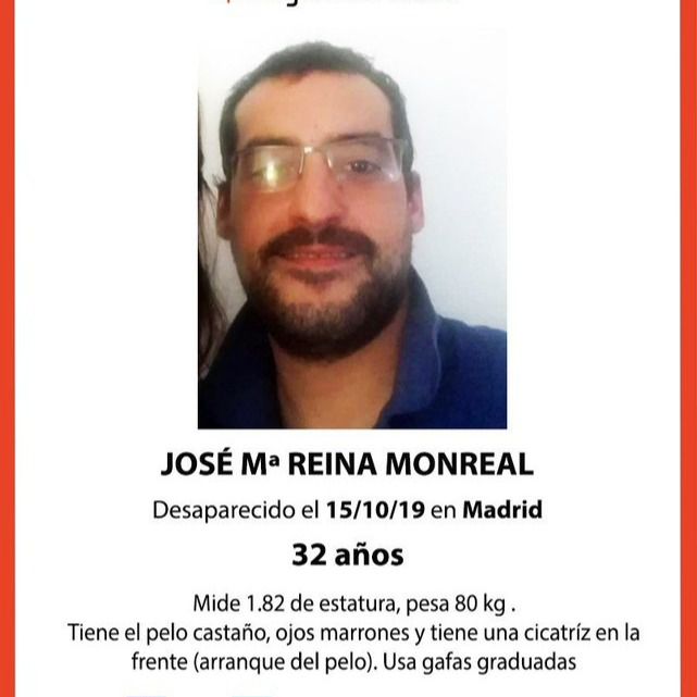 José María Reina Monreal, desaparecido desde el 15 de octubre.