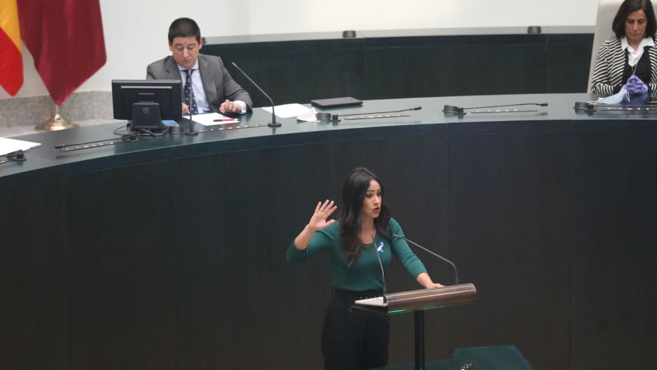 La vicealcaldesa durante su discurso. 