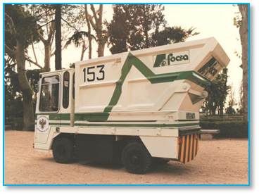 Camión recolector eléctrico en Toledo en 1985