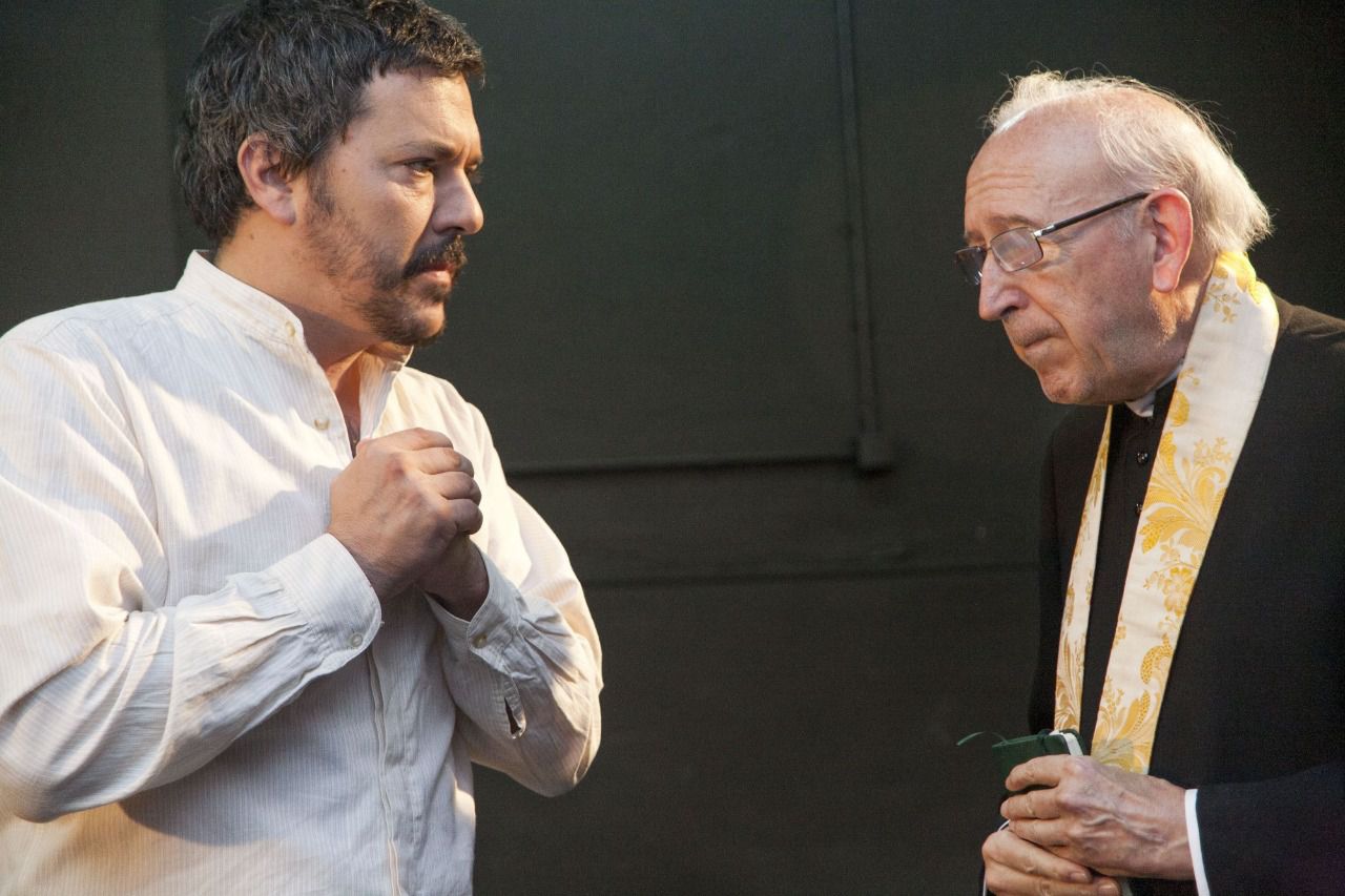 Con Miguel Hermoso en La familia de Pascual Duarte (2012)