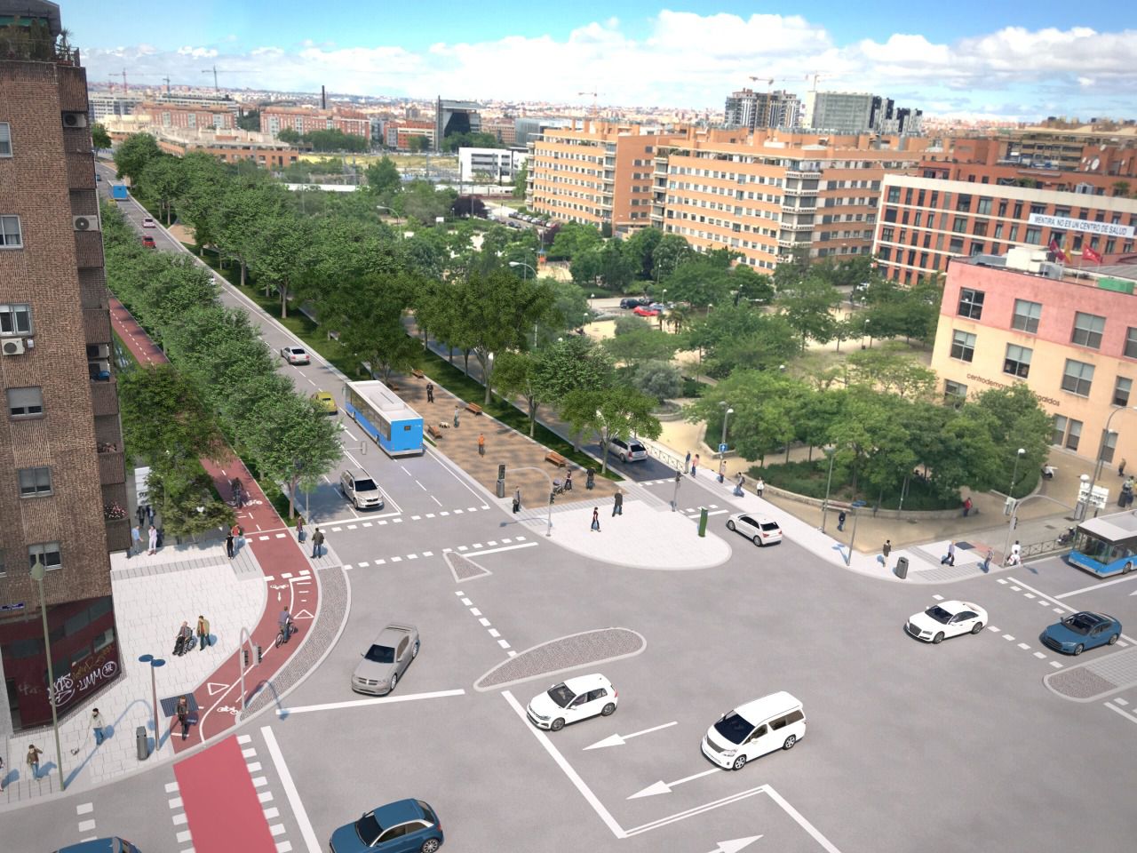 Simulación de cómo quedará la zona tras la obra