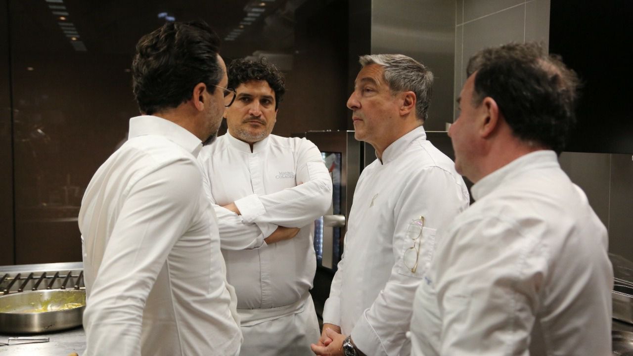 Mauro Colagreco, Quique Dacosta, Joan Roca y Martín Berasategui (Foto: Madrid Fusión)