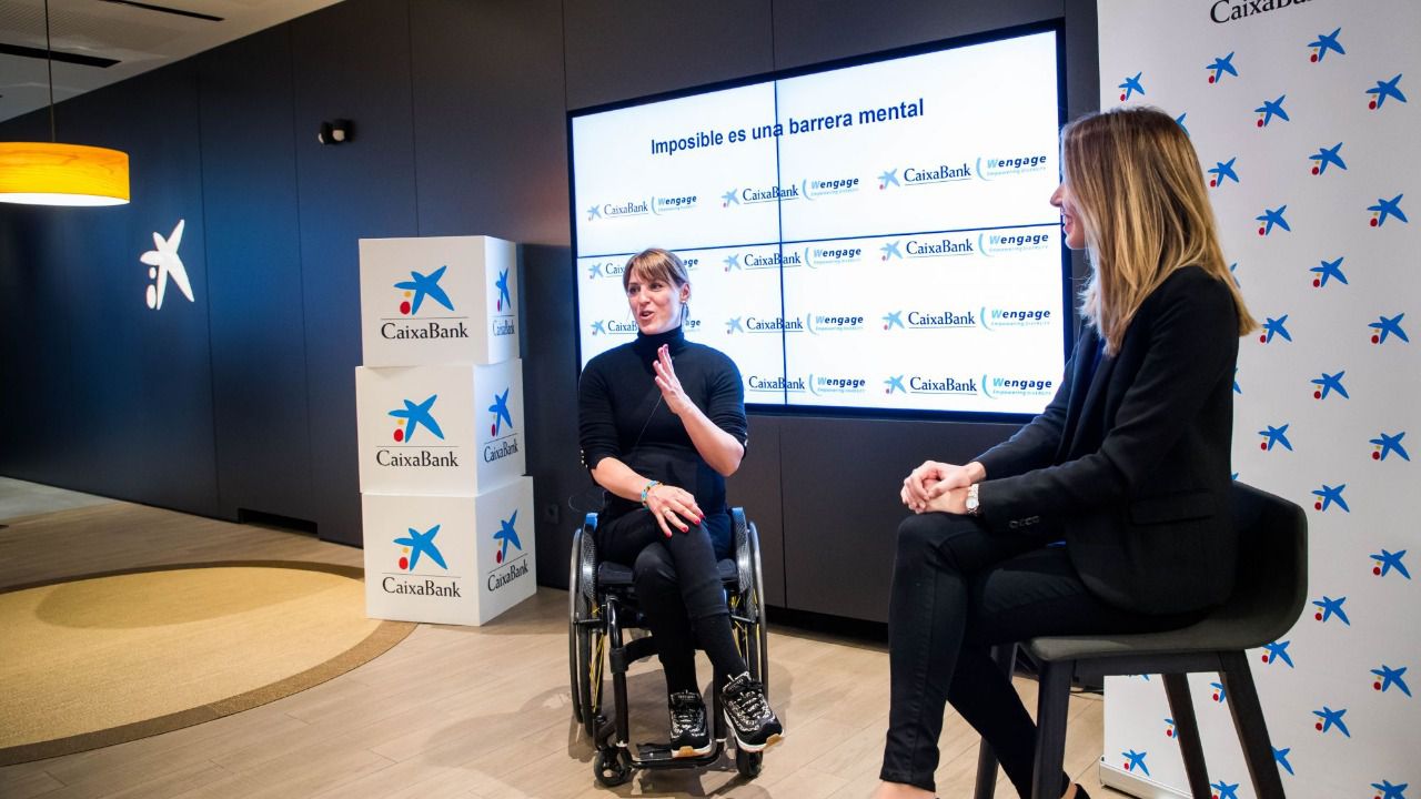 Eva Moral en un momento de la conferencia