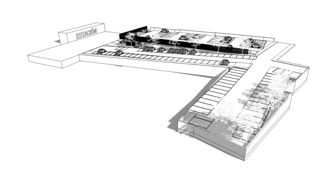 Infografía del aparcamiento de la estación de Cercanías de Torrelodones (Foto: Ayuntamiento de Torrelodones)