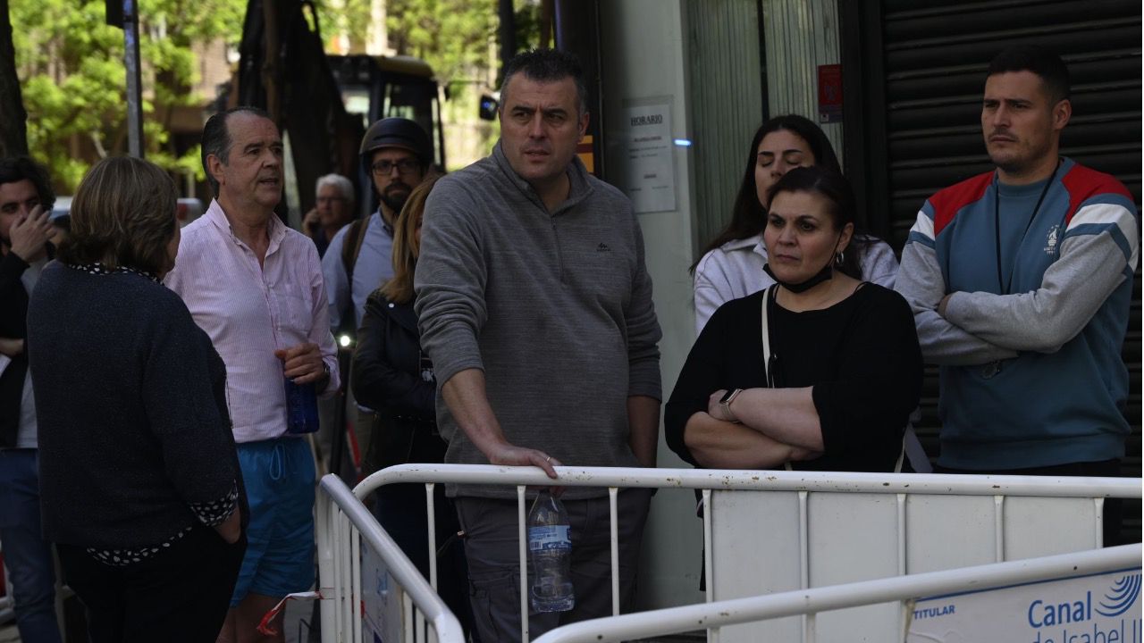 Momento de la explosión del edificio General Pardiñas