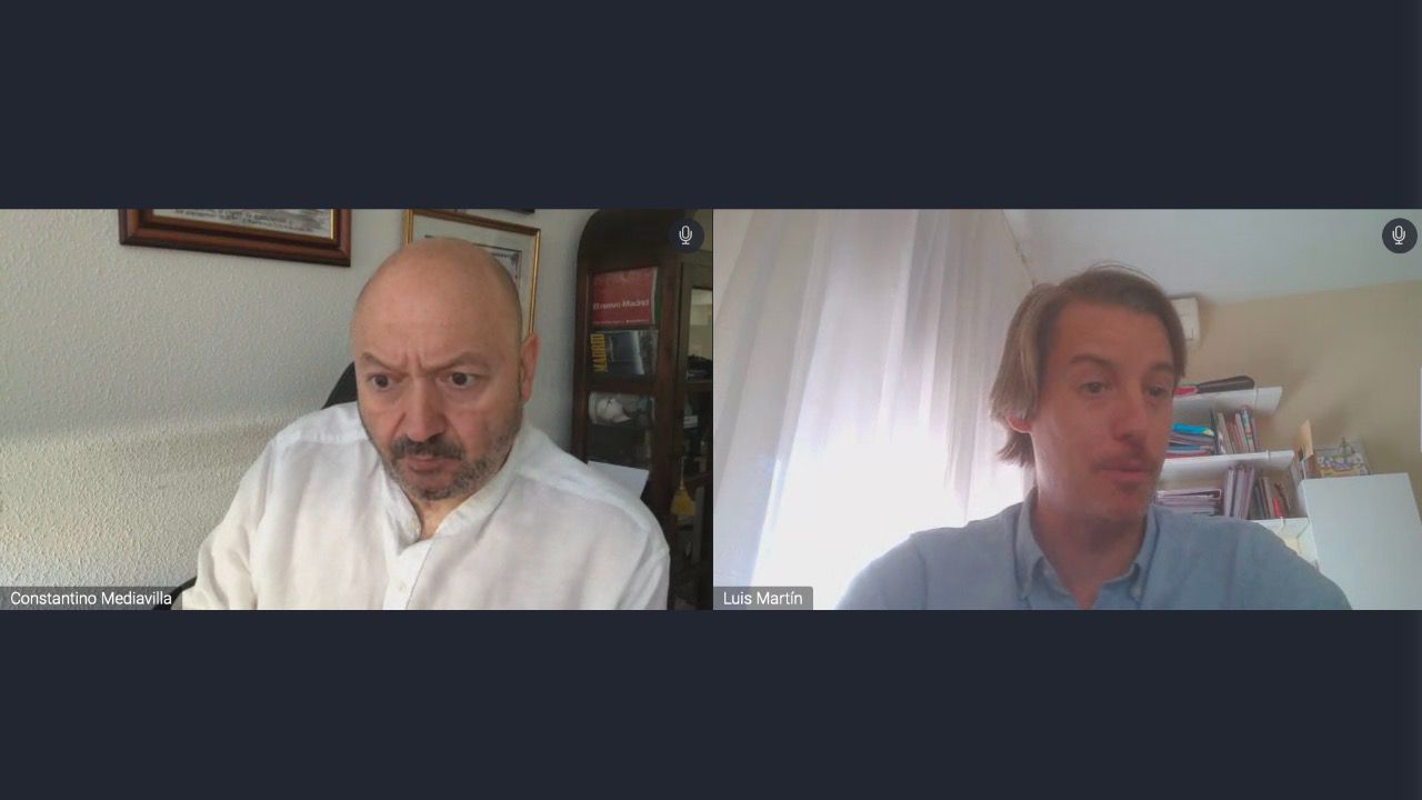 Constantino Mediavilla y Luis Martín durante el webinar (Autor: Recurra-Ginso)
