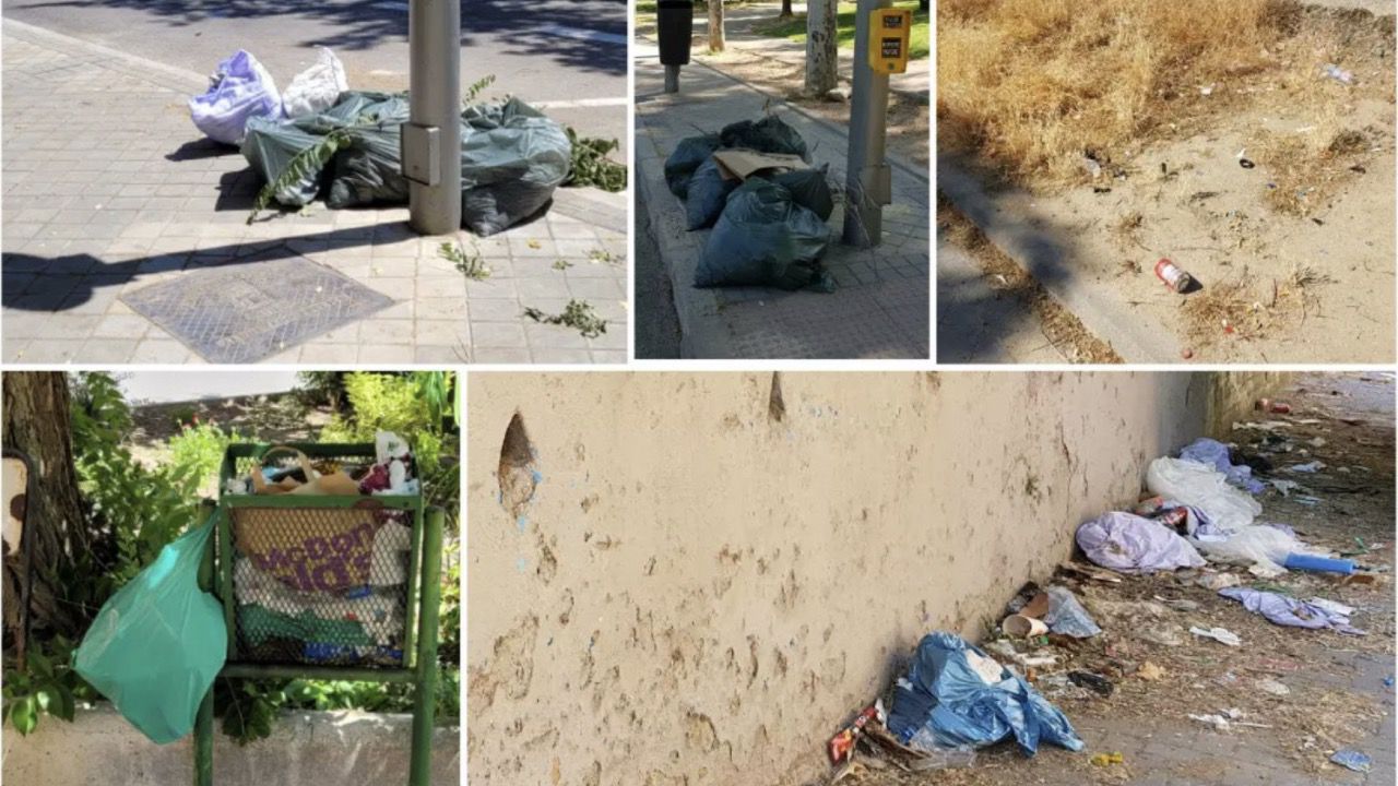 Acumulación de residuos en San Blas-Canillejas (AV Un Tobogán en Simancas)