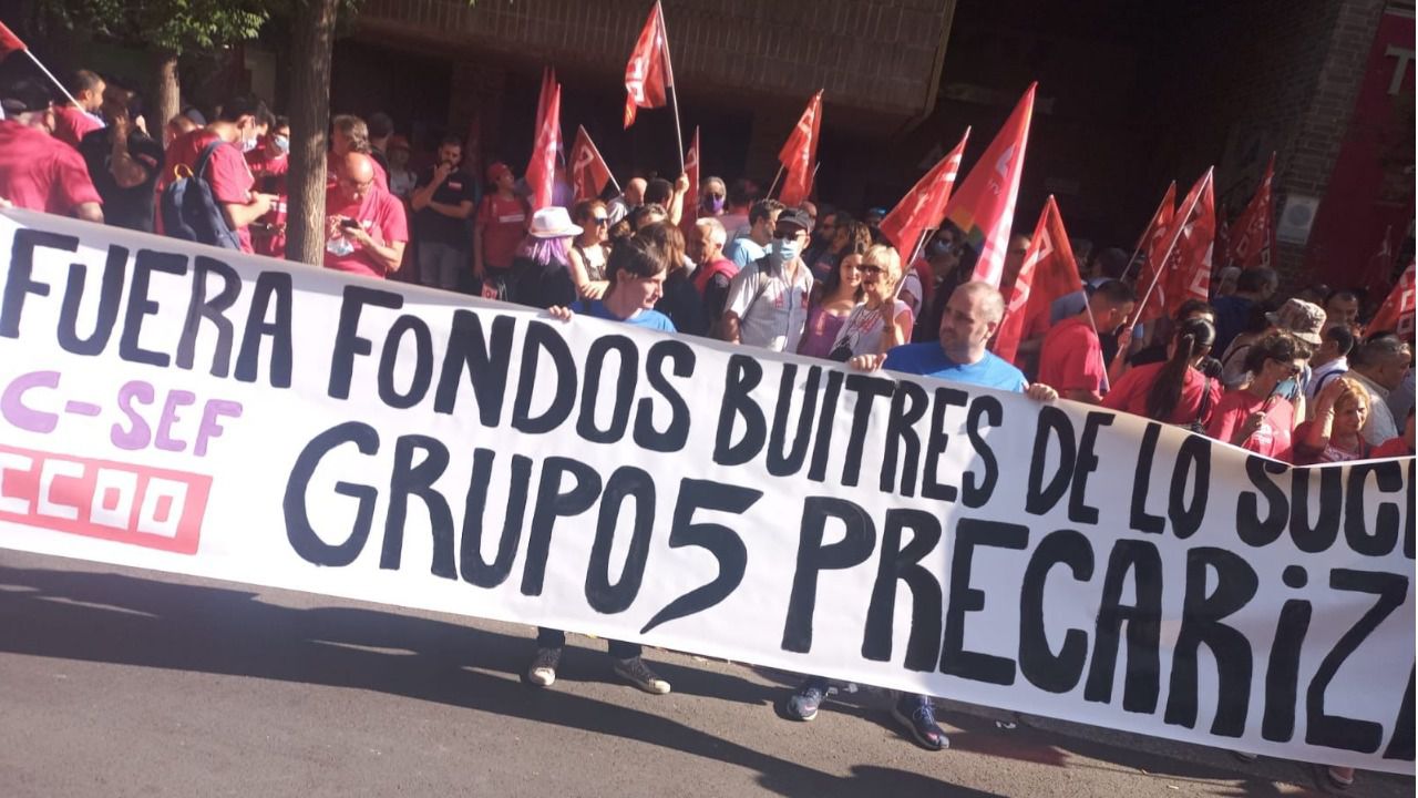 Concentración en la CEOE. Fuente: Comité de Empresa SEF