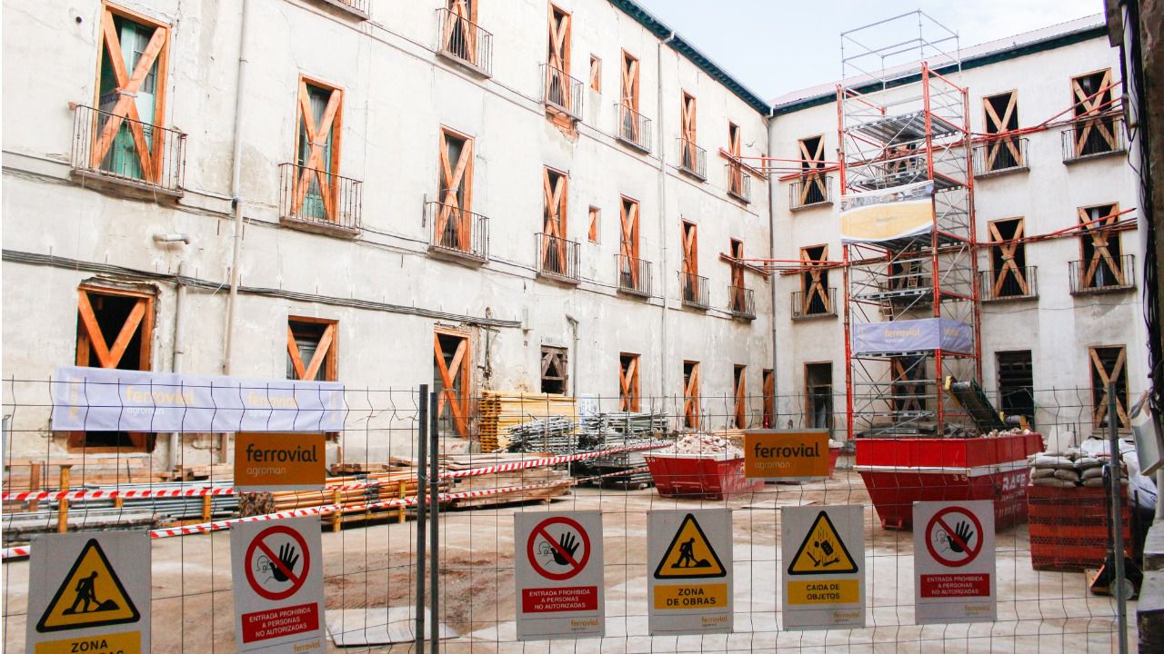 Obras de consolidación del Palacio en 2016. Foto: Salva Pons