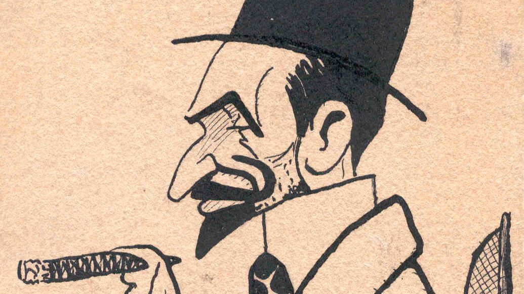 Caricatura de Benavente (Autor: Fernando Fresno)