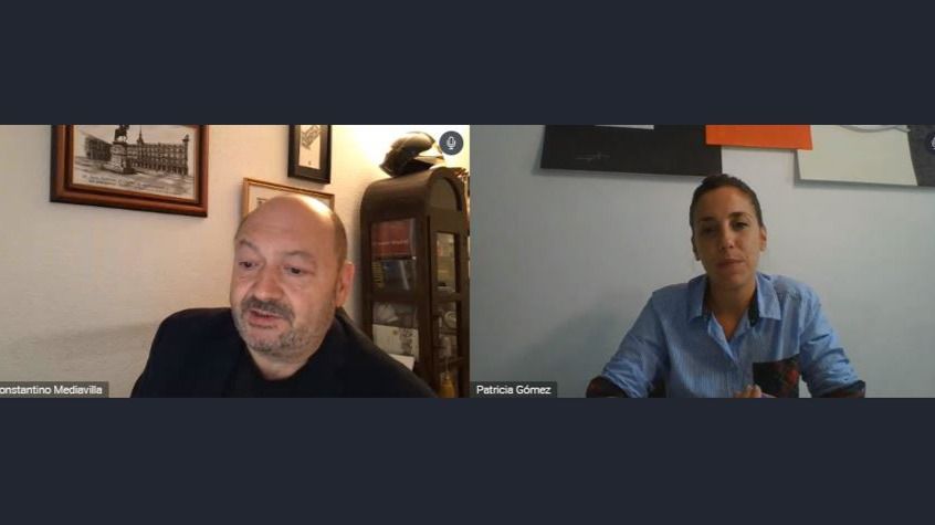Constantino Mediavilla y Patricia Gómez durante el webinar. Foto: Recurra-Ginso 