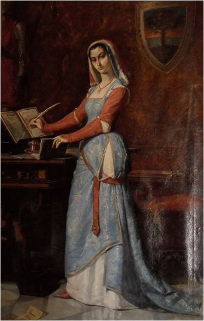 Leonor de Arborea firmando la carta de Logu