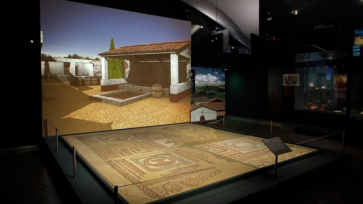 Mosaico encontrado en Carabanchel y expuesto en el Museo de San Isidro (Foto: Ayuntamiento de Madrid)