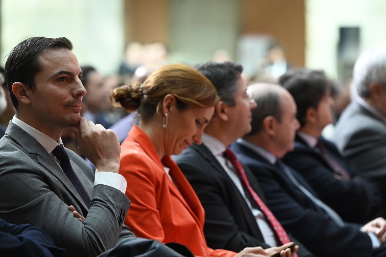 Juan Lobato, Mónica García y Pedro Muñoz Abrines, durante el acto (Foto: Chema Barroso)