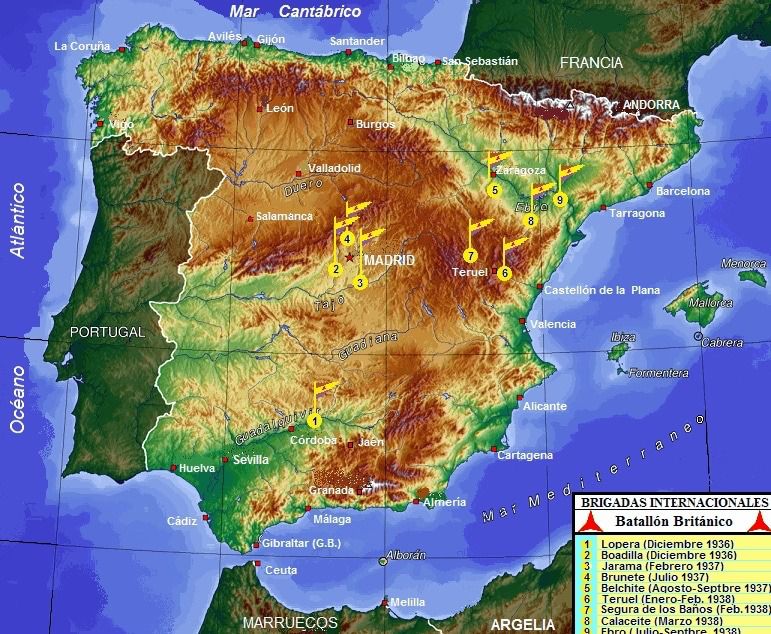 Batallas en las que participó el batallón británico