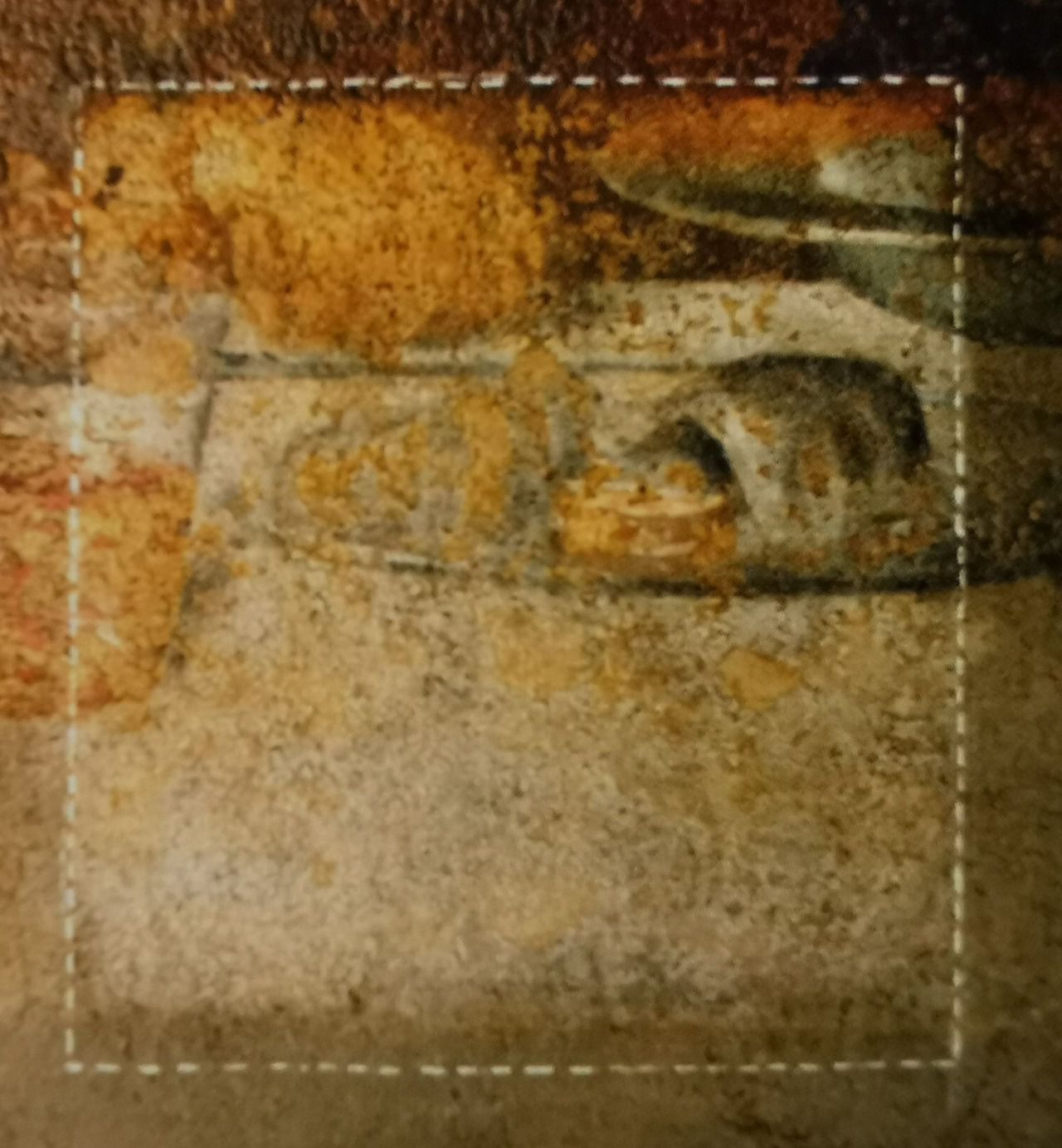 Detalle de la Última Cena de Da Vinci con las anguilas a la veneciana