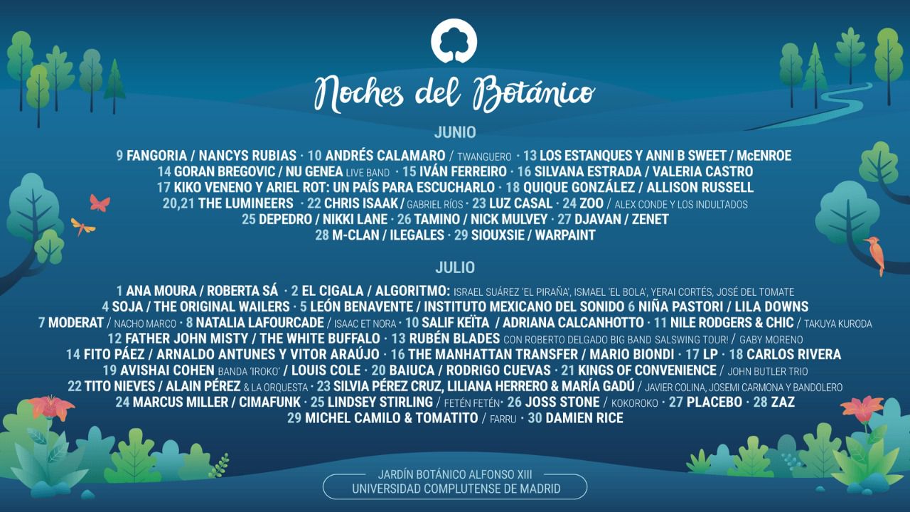 Cartel del festival Noches del Botánico (Foto: Noches del Botánico)