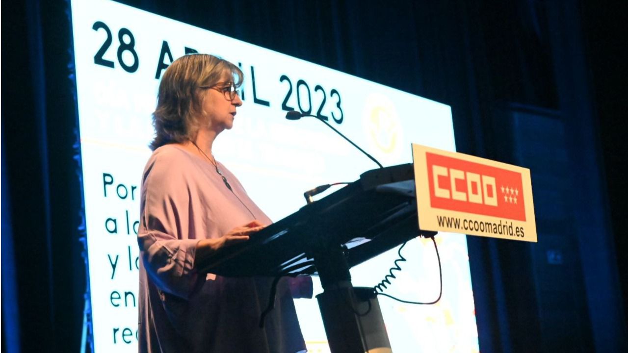 La secretaria general de CCOO Madrid, Paloma López