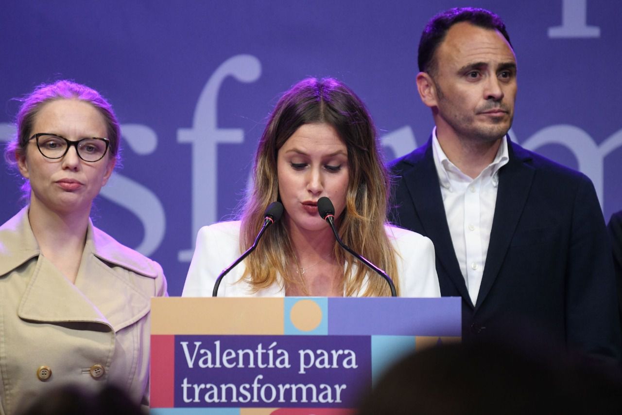 Alejandra Jacinto comparece tras la debacle electoral (Foto: Europa Press)