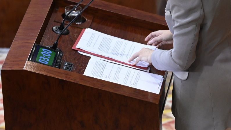 Discurso de la presidenta en funciones (Foto: Chema Barroso)