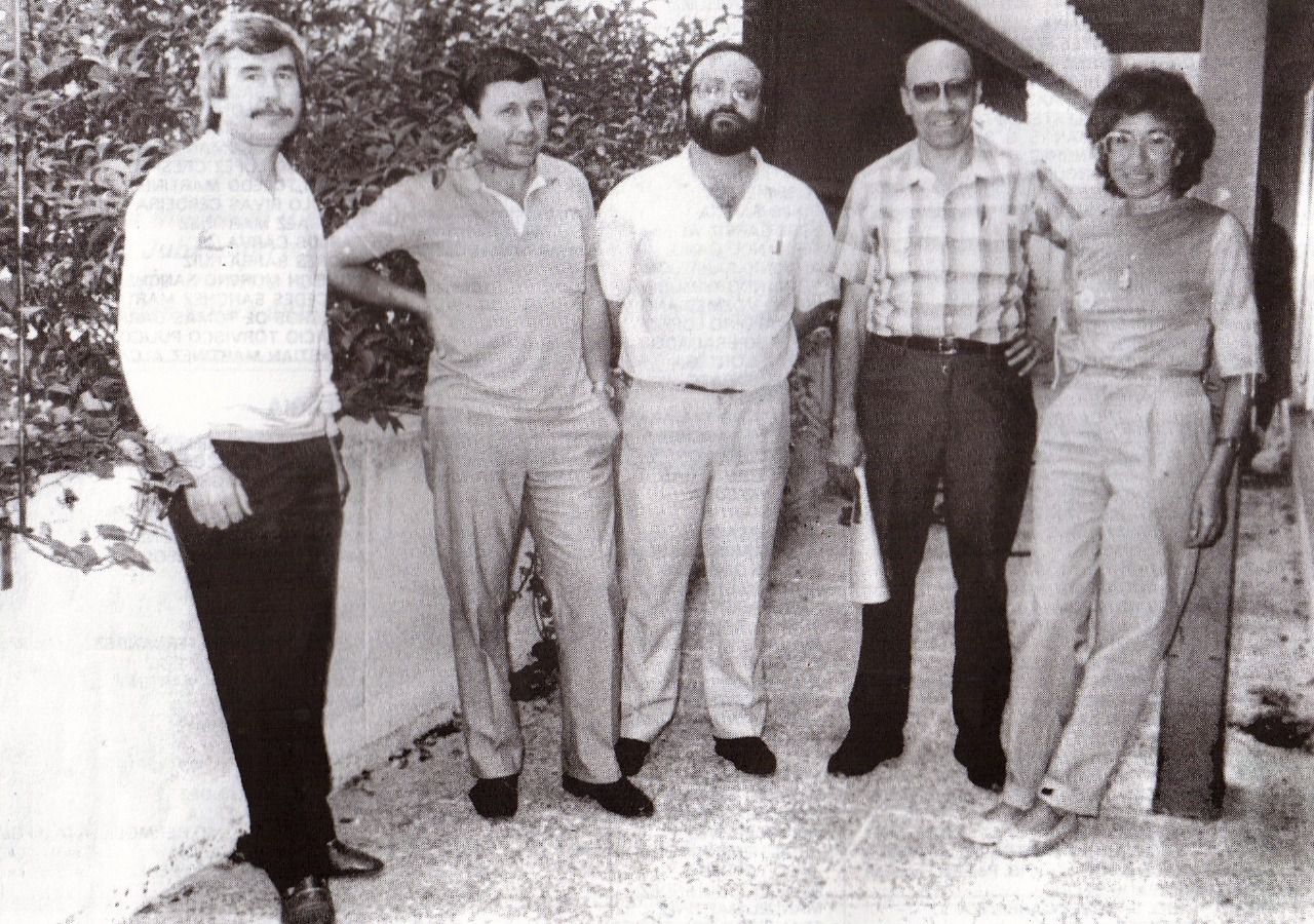 De izquierda a derecha Paco Naranjo Paco Hortet Rodolfo Benito Mariano Gamo y Salce Elvira