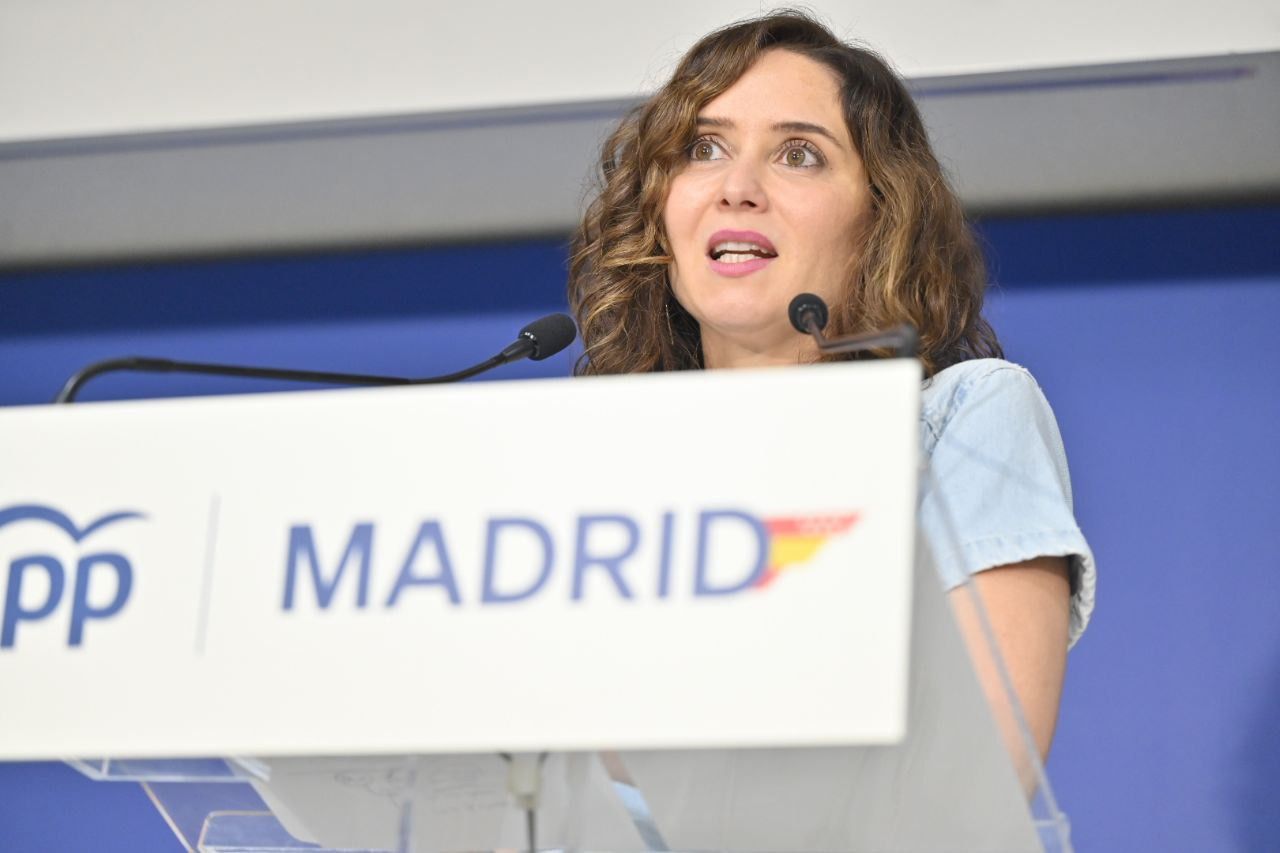 Ayuso en la rueda de prensa posterior al cónclave 'Popular' en la región (Foto: Chema Barroso)