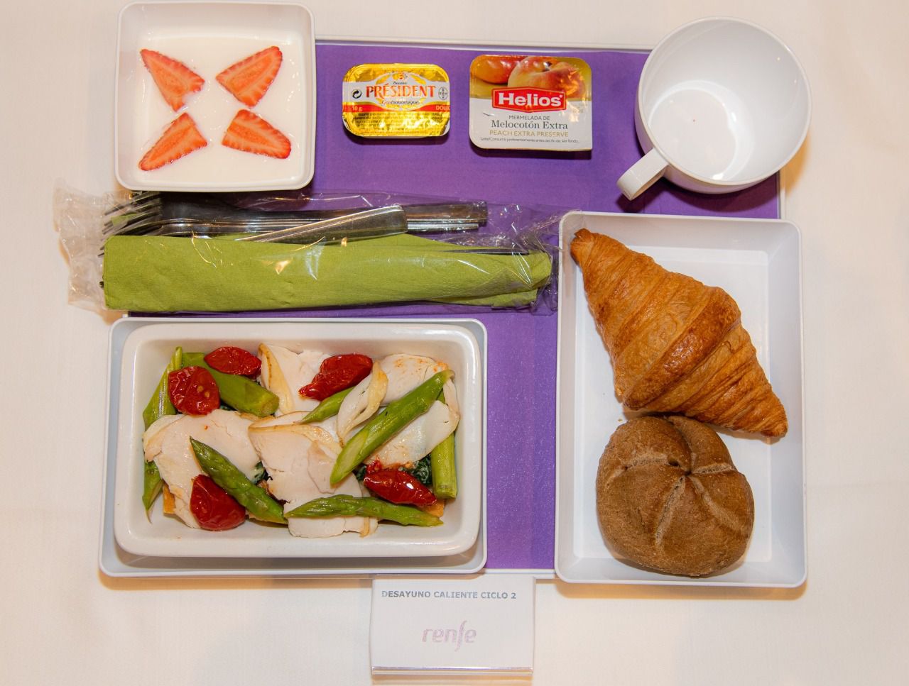 Menú premium de Renfe